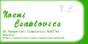 noemi csaplovics business card